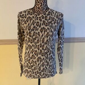 Banana Republic‎ Leopard Print Long Sleeve Sweater Top Women's Size S
